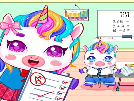 Play Mini Town: My Unicorn School Kids Games 2021