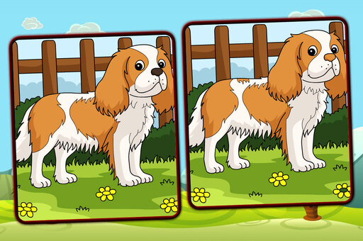 Dogs Spot The Differences play online no ADS