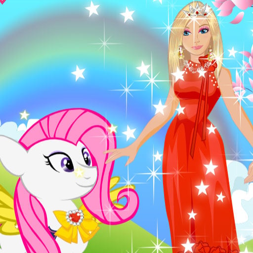 Barbie and Pony Dressup Game