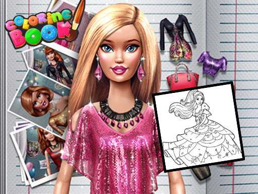 Coloring Book for Barbie Online Puzzle Games on NaptechGames.com