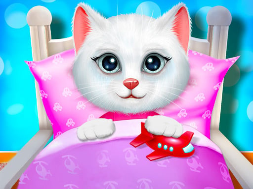 Kitty Bedtime Activities Online Girls Games on NaptechGames.com