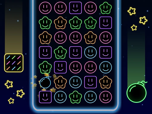 Neon Crush Online Puzzle Games on NaptechGames.com