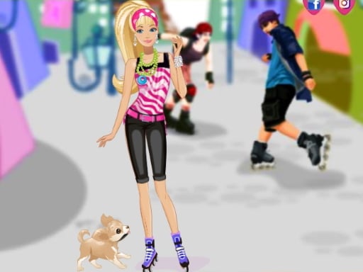 Barbie on roller skates - Hypercasual