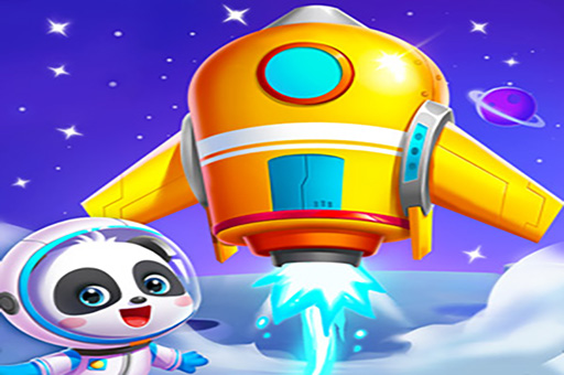 Little Panda Space Journey play online no ADS