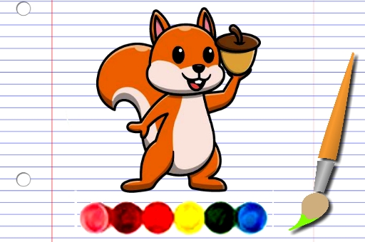 Squirrel Coloring Adventure play online no ADS