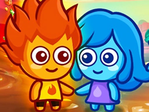 لعبة فتى النار  والفتاة الزرقاء  - Lava Boy And Blue Girl