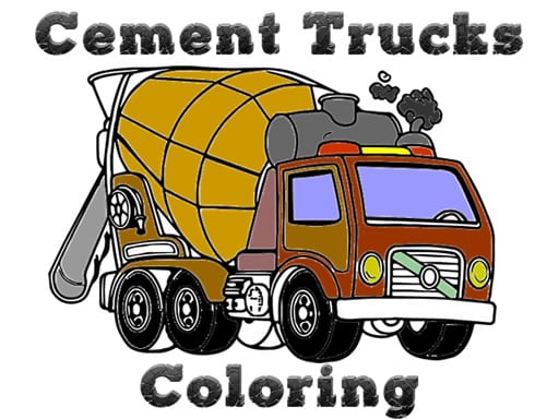 Play Cement Trucks Coloring