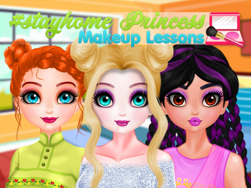 Play Stayhome Princess Makeup Lessons Online