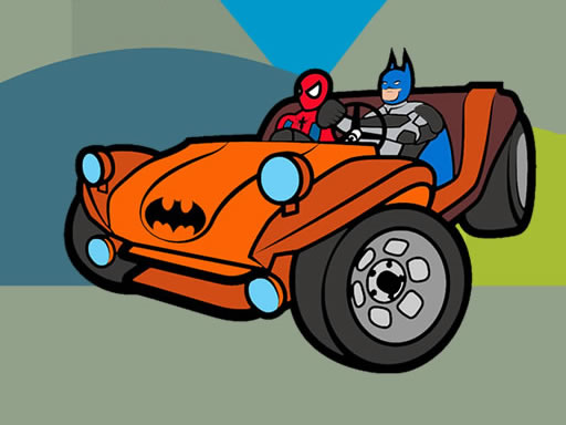 Play Superhero Cars Coloring Book