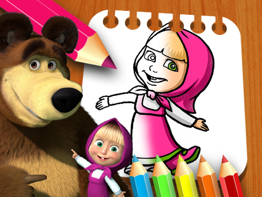 Play Masha & the Bear Coloring Book