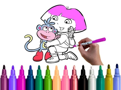 Dora Coloring Fun Time - Play Free Best Girls Online Game on JangoGames.com