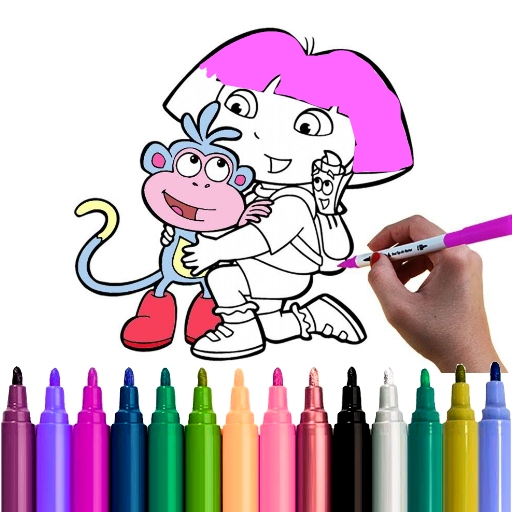 Dora Coloring Fun Time