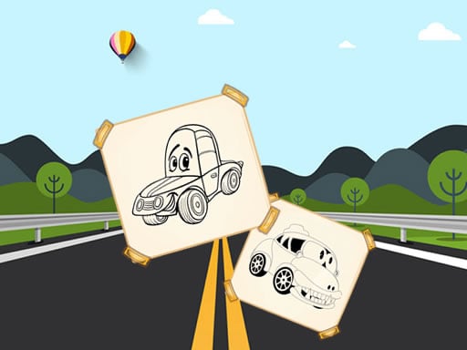 Play Funny Cars For Kids Coloring Online