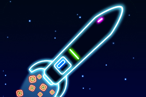 Neon Rocket Game - Play online at GameMonetize.co Games