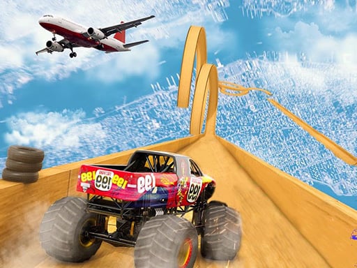 IMPOSSIBLE MONSTER TRUCK 3D STUNT Online Racing Games on NaptechGames.com