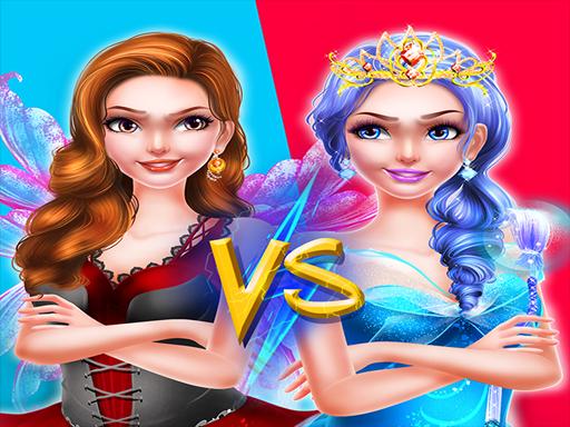 Play Fairy Princess Dress Up VS Witch Makeup