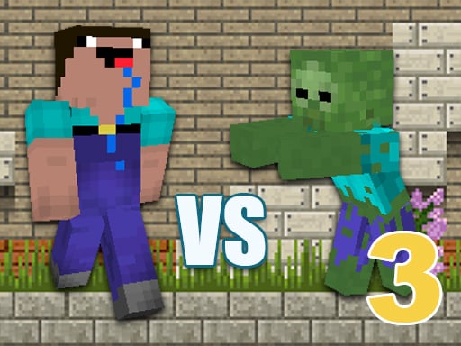 Minecraft Noob vs Zombies 3 Online Shooting Games on NaptechGames.com