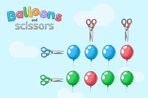 Balloons and scissors play online no ADS
