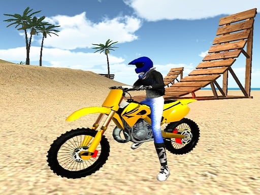 Play Motocross Beach Stunts Gas 3D