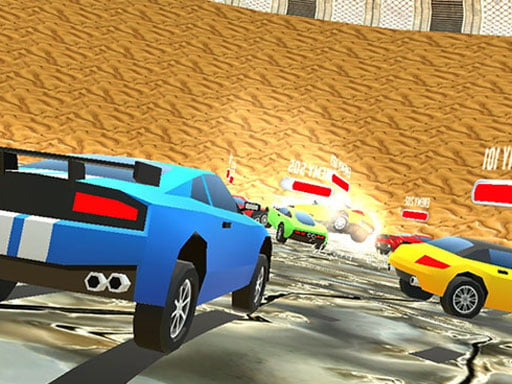 Low Poly Smash Cars Online Racing Games on NaptechGames.com