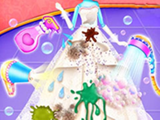 Play Princess Wedding Cleaning - Washing & Fixing