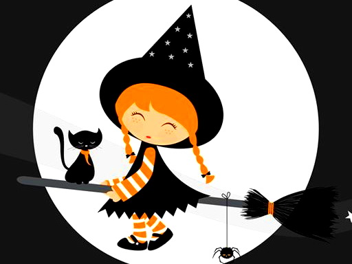 Play Cute Halloween Witches Jigsaw