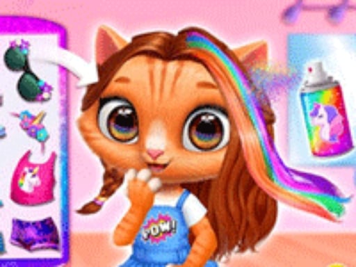 Kitty Animal Hair Salon - Fashion Hair Stylist Online Girls Games on NaptechGames.com