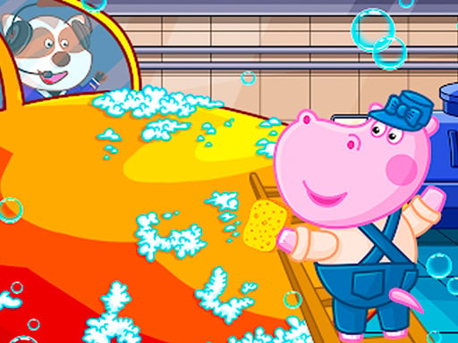 Hippo Car Service Station - Play Free Best Online Game on JangoGames.com