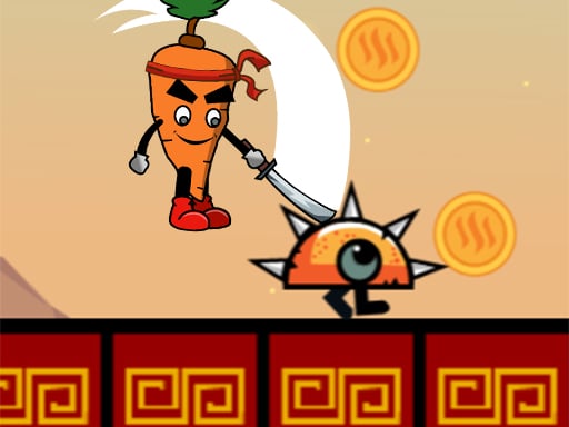 Carrot Ninja Runner Online Adventure Games on NaptechGames.com