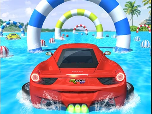 Water Surfing Car Stunts Online Racing Games on NaptechGames.com