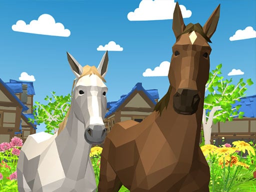 Horse Family Animal Simulator 3D Online Adventure Games on NaptechGames.com