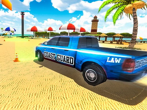 Coast Guard: Beach Car Parking Online Boys Games on NaptechGames.com