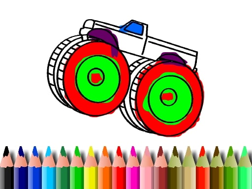 Play BTS Monster Truck Coloring Online