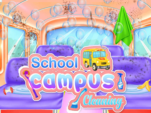 School Campus Cleaning Online Girls Games on NaptechGames.com