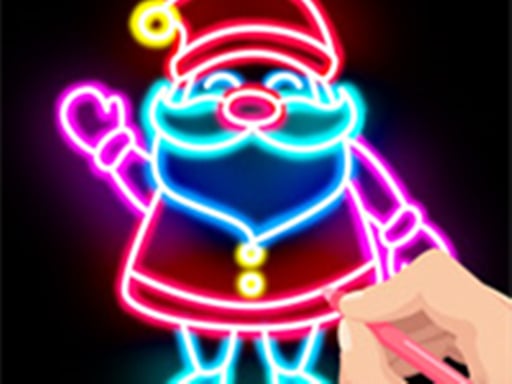 Draw Glow Christmas - Draw & Color Online Girls Games on NaptechGames.com