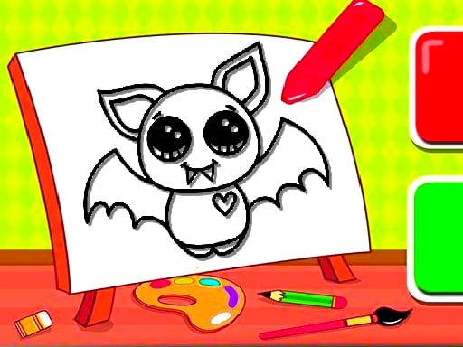 Play Easy Kids Coloring Bat