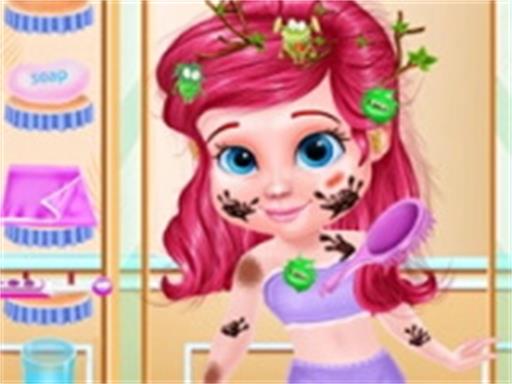 Play Messy Little Mermaid Makeover-Game