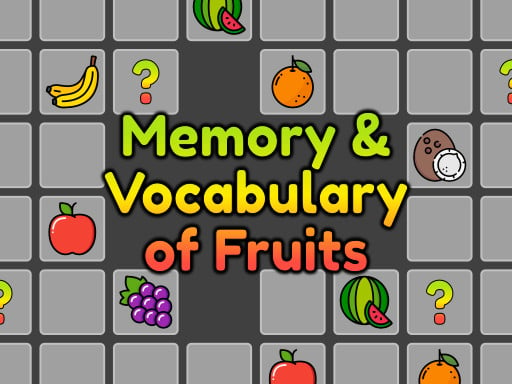 Memory and Vocabulary of Fruits - Play Free Best Puzzle Online Game on JangoGames.com