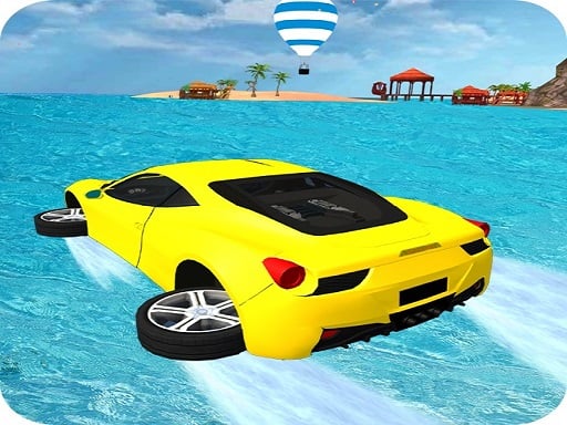 Water Surfing Car Stunts Game 3D Online Racing Games on NaptechGames.com