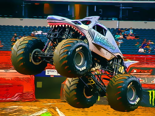 Play Monster Truck Racing Puzzle