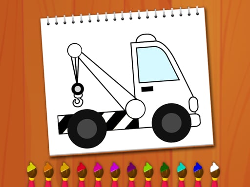 Coloring Book: Excavator Trucks Online Girls Games on NaptechGames.com