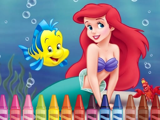 4GameGround - Little Mermaid Coloring Online Arcade Games on NaptechGames.com