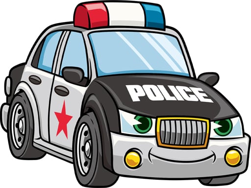 Play Cartoon Police Cars Puzzle Online