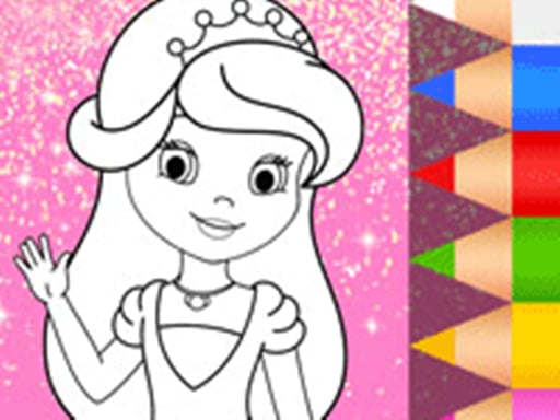 Princess Coloring Glitte...