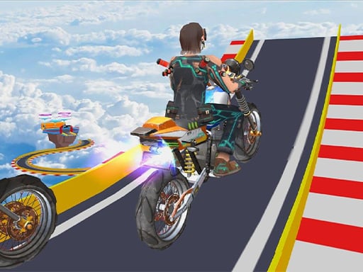 Mega Ramp Stunt Moto Online Racing Games on NaptechGames.com
