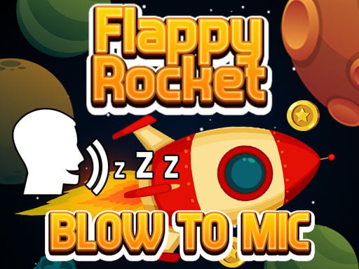 Play Flappy Rocket Playing with Blowing to Mic
