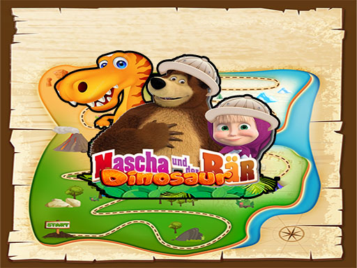 Play Masha and The Bear dinosaur