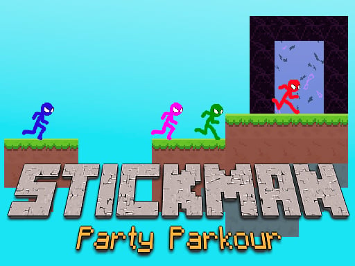 Stickman Party Parkour Online Adventure Games on NaptechGames.com