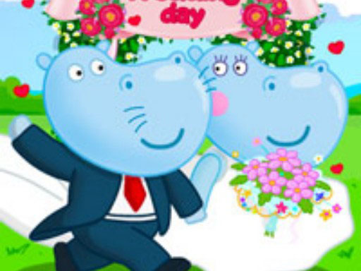Hippo Wedding Party Online Hypercasual Games on taptohit.com