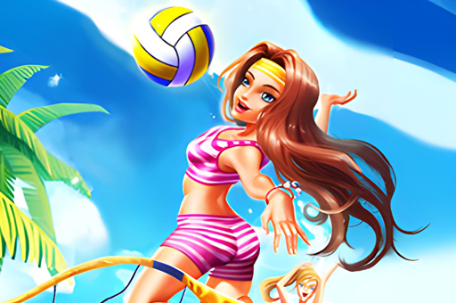 Beach volleyball 3D play online no ADS